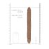 RealRock Double Dong 14 - doble consolador (36cm) - oscuro natural