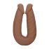 RealRock Double Dong 18 - doble consolador (46 cm) - oscuro natural