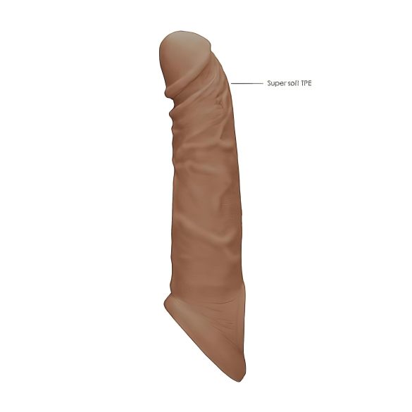 RealRock - funda para pene - 21 cm - color oscuro natural