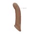 RealRock Manga Pene 9 - funda (21,5cm) - oscuro natural