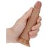 RealRock Slim - dildo realista 15,5cm (oscuro natural)