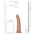 RealRock Slim - dildo realista 15,5cm (oscuro natural)