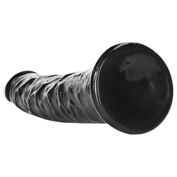 RealRock - dildo realista slim - 15,5 cm - silicona negra