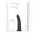 Dildo Realista RealRock Slim - 15,5 cm (negro)