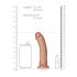 RealRock - dildo realista - 15,5cm (oscuro natural)