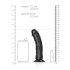 RealRock - Consolador realista con ventosa 15,5cm (negro)