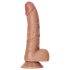 RealRock - Consolador con ventosa y testículos - 15,5 cm (tono natural oscuro)
