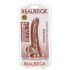 RealRock - Consolador con ventosa y testículos - 15,5 cm (tono natural oscuro)