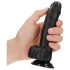 RealRock - dildo realista con ventosa - 15,5cm (negro)