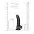 RealRock - dildo realista con ventosa - 15,5cm (negro)