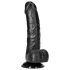 RealRock - dildo realista con ventosa - 15,5cm (negro)