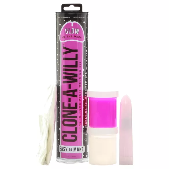 Clone-a-Willy - kit para moldear pene - brillante en la oscuridad - rosa