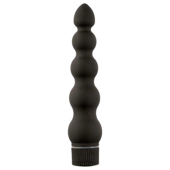 Black Magic 7 - consolador anal con 5 cuentas rígidas (negro)