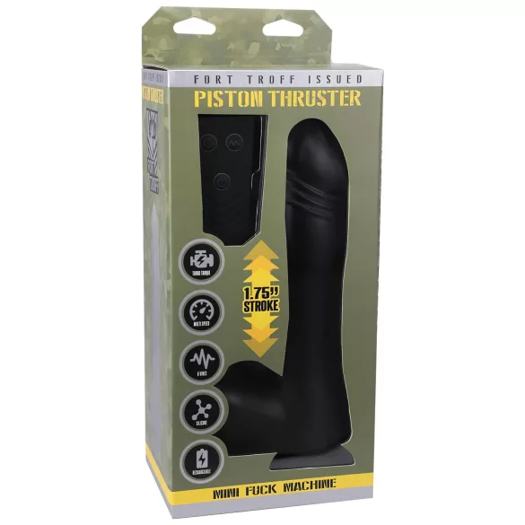 Doc Johnson - Máquina de empuje mini vibradora con mando - negro