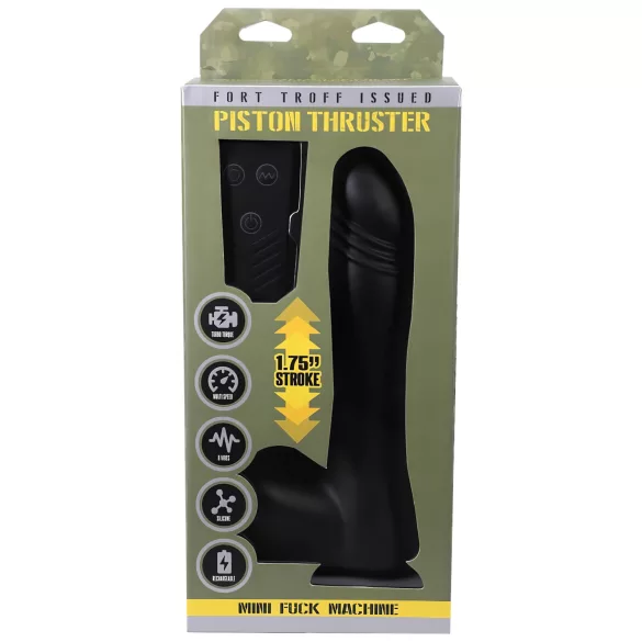 Doc Johnson - Máquina de empuje mini vibradora con mando - negro