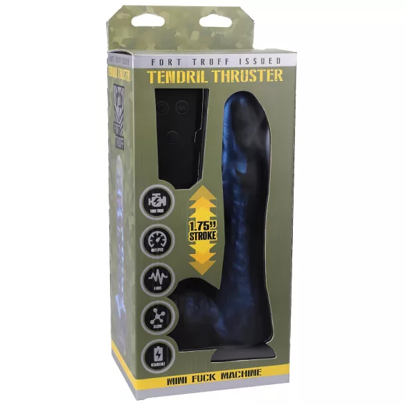 Doc Johnson - máquina de empuje vibradora mini con control remoto - azul