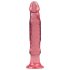 Dildo anal Crystal Jellies con ventosa (rosa)