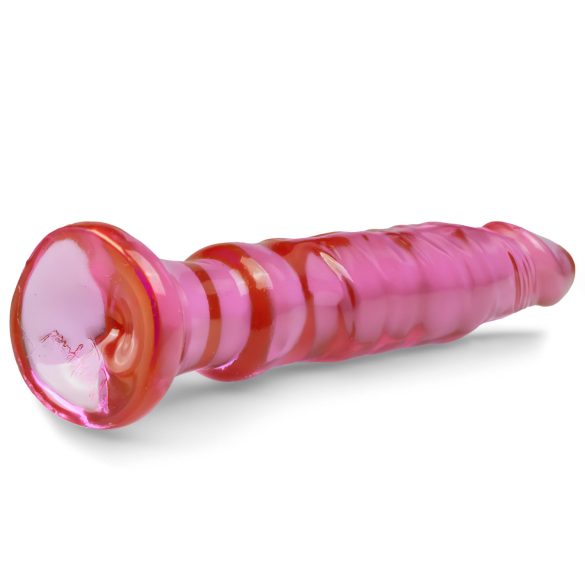 Crystal Jellies - dildo anal con ventosa - silicona rosa