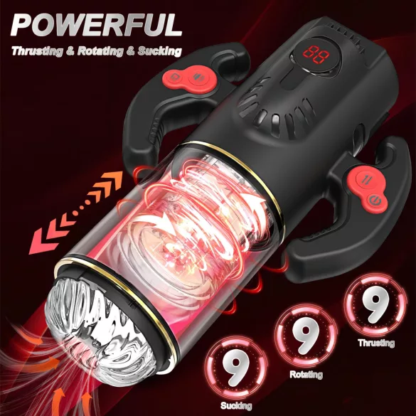AlvUp - masturbador automático rotatorio - negro