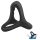 Anillo para pene y testículos con superficie texturizada (negro)