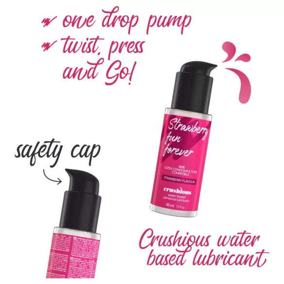 Crushious - lubricante a base de agua, fresa (50 ml)
