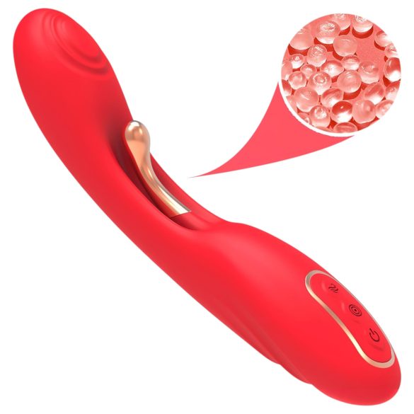 Bestoy - vibrador punto G con lengua - silicona roja