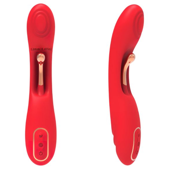 Bestoy - vibrador punto G con lengua - silicona roja