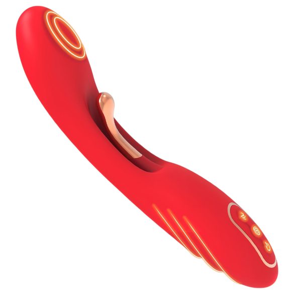 Bestoy - vibrador punto G con lengua - silicona roja