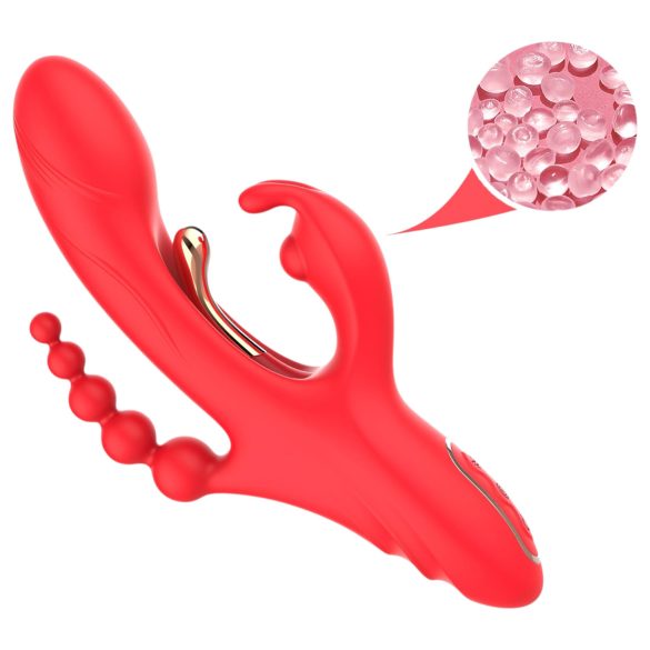 Bestoy - Vibrador rojo con 3 lenguas