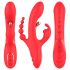 Bestoy - Vibrador rojo con 3 lenguas
