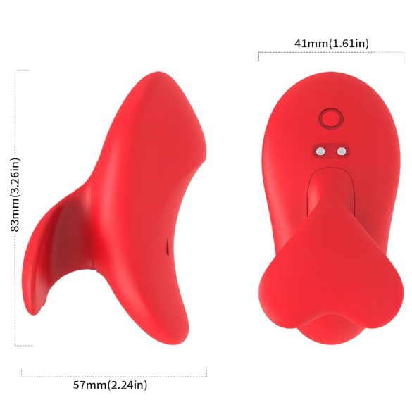 Bestoy - vibrador de dedo recargable - silicona roja