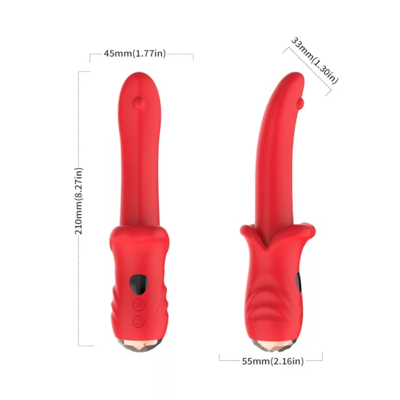 Bestoy - Vibrador punto G impermeable - silicona roja
