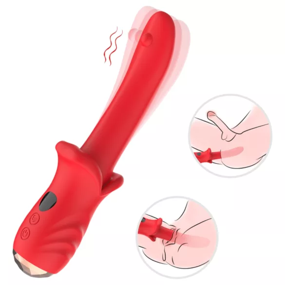 Bestoy - Vibrador punto G impermeable - silicona roja
