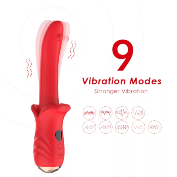 Bestoy - Vibrador punto G impermeable - silicona roja