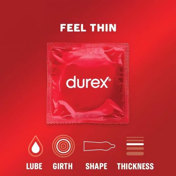 Durex - Preservativos ultra finos - sensación realista - 12 unidades