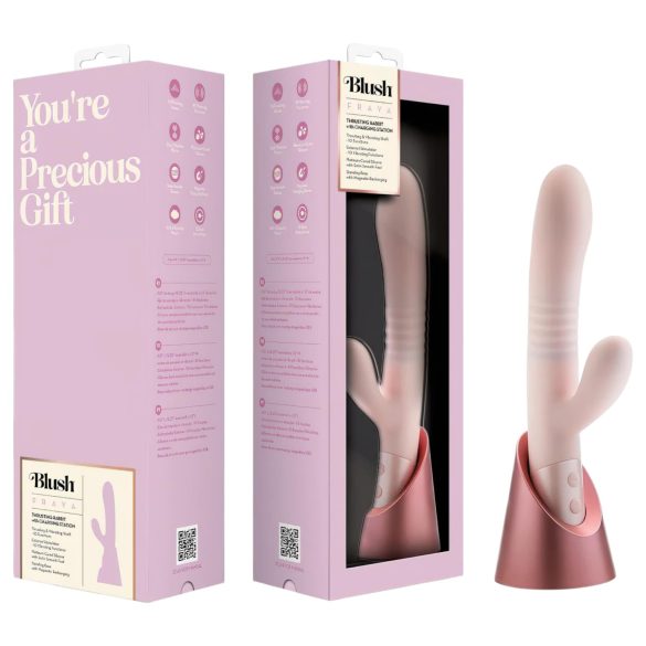Blush Fraya - Vibrador impulsor con brazo estimulador de clítoris (rosa)