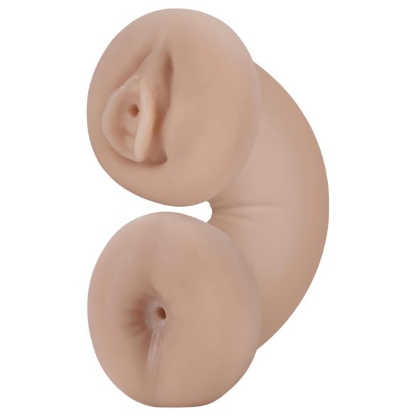 Enlust Tasha - masturbador doble orificio brillante con fotos - color natural