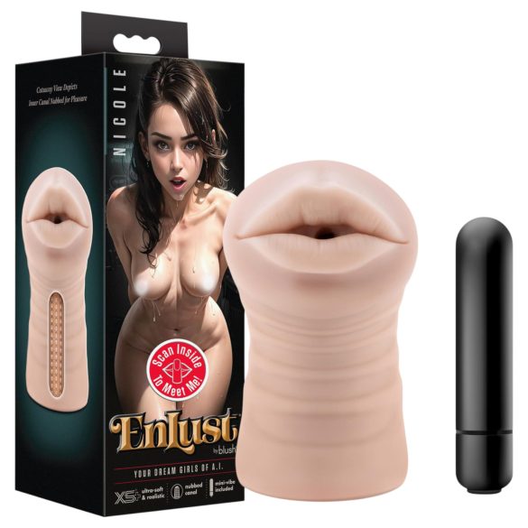 Enlust Nicole - boca vibratoria con IA y efectos visuales (natural)