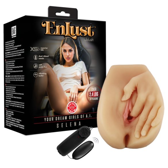 Enlust Selena - vagina artificial vibradora con imágenes de IA (color natural)