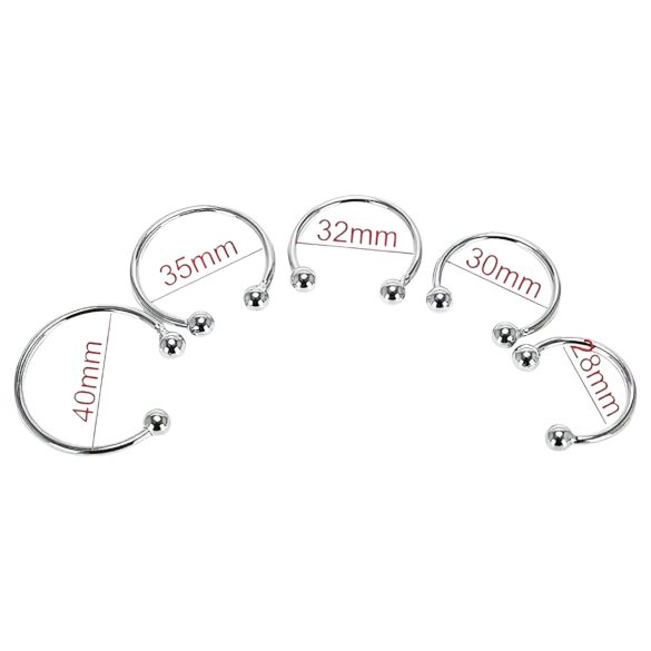 Anillo metálico para el glande, retrasa la eyaculación (28 mm)