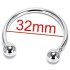 Anillo metálico inoxidable - retraso de eyaculación (32 mm)