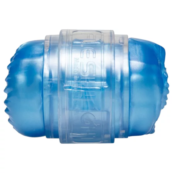 Fleshlight Quickshot Vantage - masturbador doble transparente (azul)