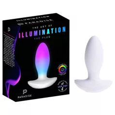 Paradise Illumination - plug anal vibrador luminoso (blanco)