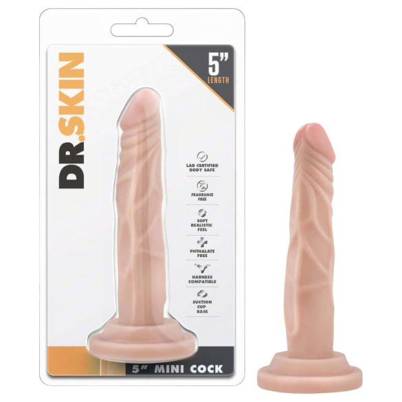 Dr. Skin 5 - Dildo realista con ventosa - color natural (14,5cm)