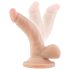 Dr. Skin 4 - Dildo realista con ventosa y testículos - natural (12cm)