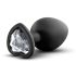 Plug anal Temptasia S corazón plateado (negro) - pequeño