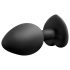 Plug anal Temptasia S corazón plateado (negro) - pequeño