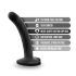 Temptasia Twist Pequeño - Dildo espiral negro con ventosa