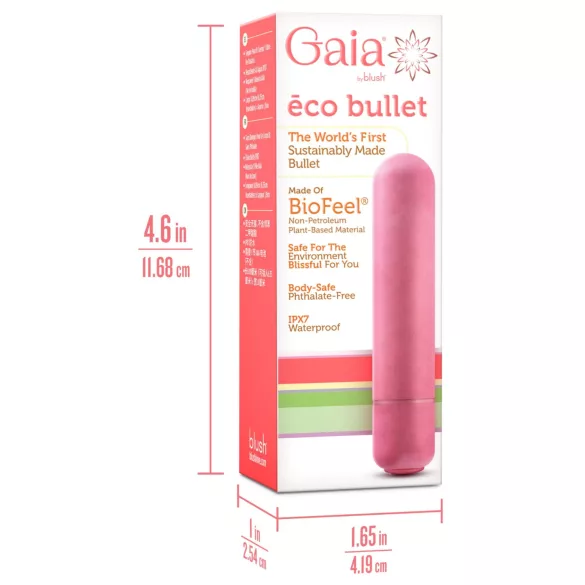 Gaia Eco M - vibrador ecológico mediano - silicona coral