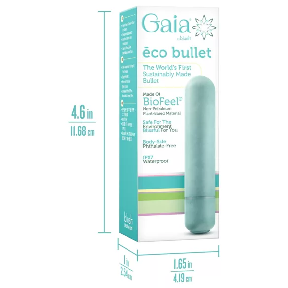 Gaia Eco M - vibrador de varilla ecológico (turquesa) - mediano